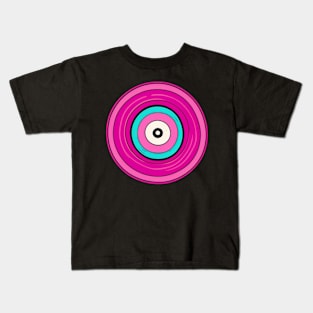 Pink Vinyl Record Graphic Kids T-Shirt